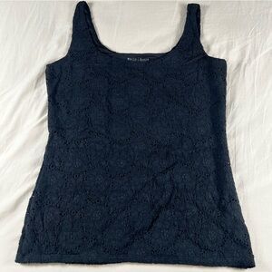 White House Black Market Knit Lace Tank Top